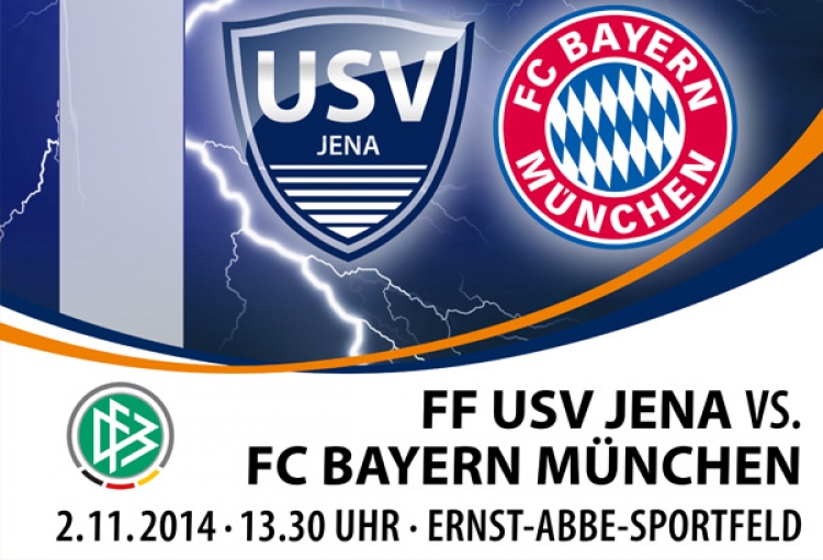 Ticketinformationen DFB-Pokal - Am Sonntag, den 02.11.2014, treffen der FF USV Jena und der FC Bayern München im&#8230;